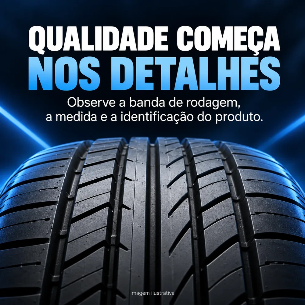 Qualidade começa nos detalhes: banda de rodagem do pneu